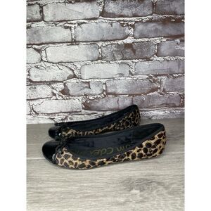 Sam Edelman Calypso Quilted Leopard Ballet Flats Shoes Women 8M US